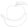View Apple Banana fruit clip art