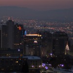 Salt Lake City at Dawn - State Capital - Mormon Temple