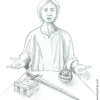 An angel shows the golden plates liahona and sword of laban An angel shows the golden plates liahona and sword of laban