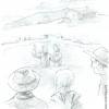 Joseph Smith baptizes his father in a pond Joseph Smith baptizes his father in a pond