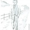 Olive Cowdery walking to Smith home Olive Cowdery walking to Smith home