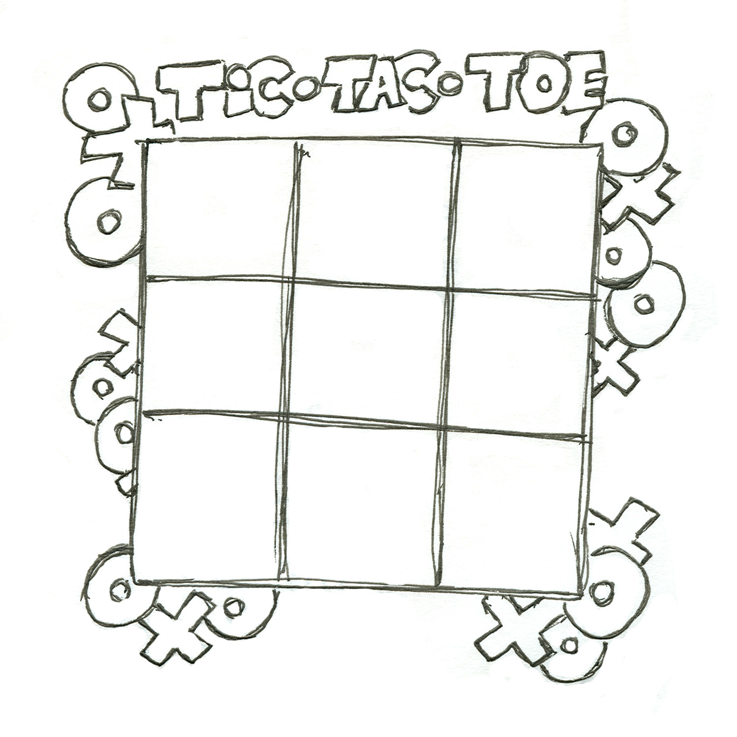 Tic Tac Toe Menu Template Sample Design Layout Templates